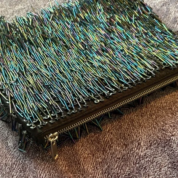 Topshop Iridescent Beaded Clutch - Picture 3 of 4